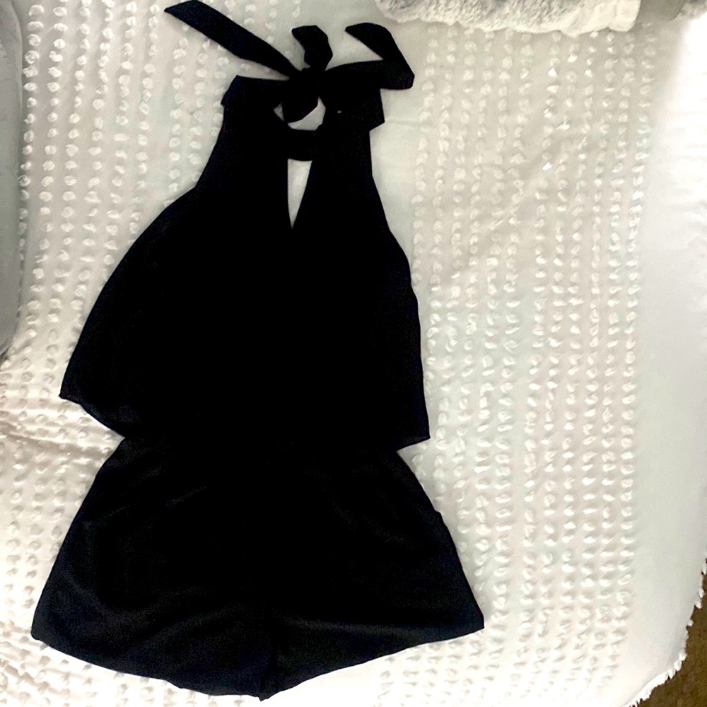 Gab & Kate Halter Black Romper